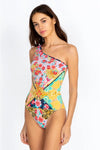 Johnny Was One Shoulder Raina One Piece Swimsuit