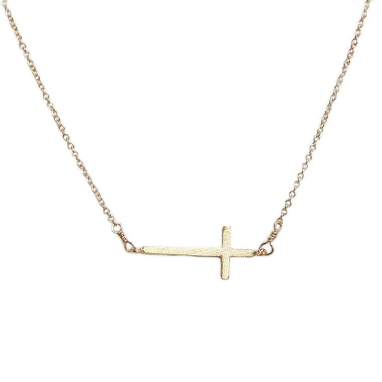 Adorn 512 - Side Cross Necklace