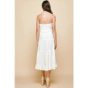 Pinch Sleeveless Tiered Maxi Dress