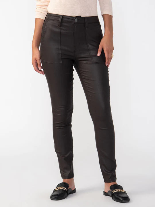 Patent faux leather pants, P11731